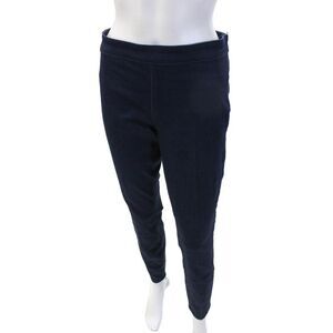Tory Burch Womens Dark Blue Jeggings Zip Cotton Designer Size 30